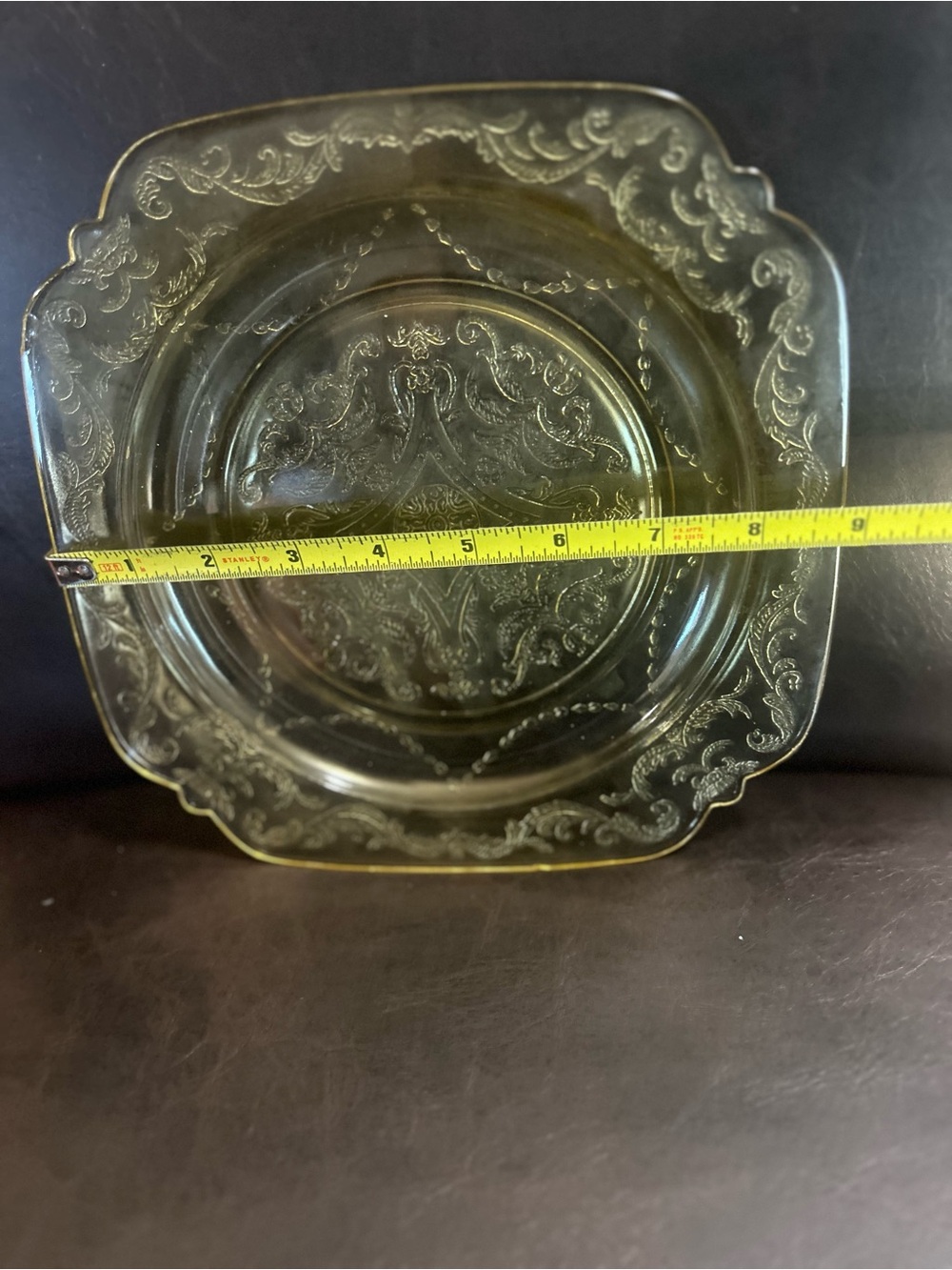 Set of 2 Vintage Anchor Hocking princess yellow gold grilling 3-dived plates - Picture 5 of 5